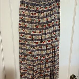 Hand Crafted Women’s Maxi Skirt One of a Kind 1950s East Asian Patterned